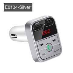 Bluetooth 5.0 FM Car Transmitter, Hands Free Wireless Audio Receiver, 2.1A MP3 Player, Dual USB Fast Charger