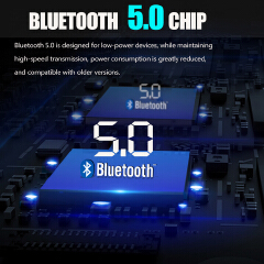 Bluetooth 5.0 FM Car Transmitter, Hands Free Wireless Audio Receiver, 2.1A MP3 Player, Dual USB Fast Charger
