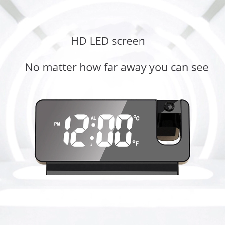 2022 NEW LED Digital Projection Alarm Clock Table Electronic Alarm Clock with Projection Time Projector Bedroom Bedside Clock
