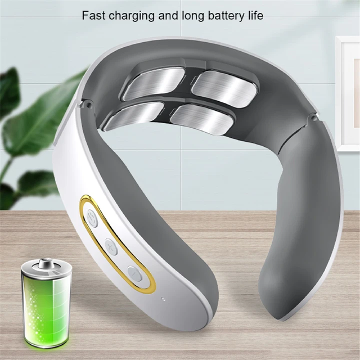 Electric Neck and Shoulder Pulse Massager adjustable Heat Cervical Vertebra Relax Pain Relief Kneading Machine