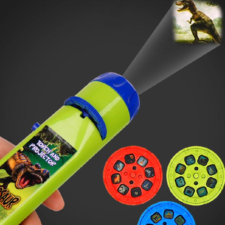Children Projection Flashlight Projector Light Cute Cartoon Dinosaur Animal Space Night Photo Light Bedtime Learning Fun Toys