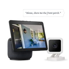 Video Camera with Color Night Vision, Wired 1080p HD Indoor/Outdoor,  2-Way Audio, Works with Alexa, Google Assistant, and IFTTT