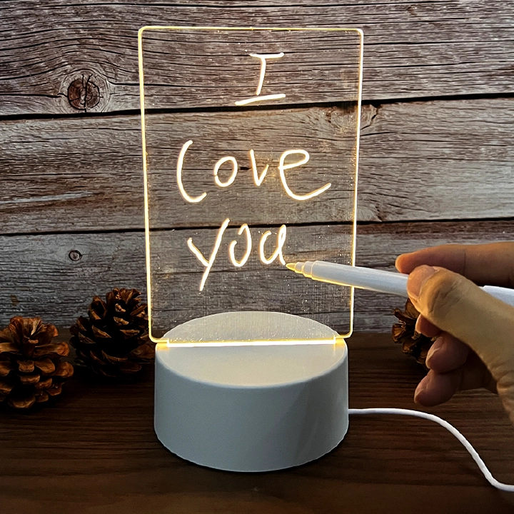 Led Night Light Note Board Creative USB Message Board Holiday Light With Pen Gift Decoration Lamp