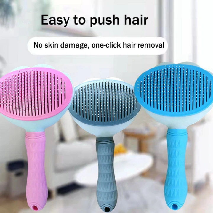 Cat Brush Pet Comb Hair Removes Dog Hair Comb For Cat Dog Grooming Automatic Hair Brush Trimmer Pet Supplies