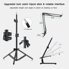 LED Fill Lamp Video Light Panel Bi-color Photography Lighting Live Stream Photo Studio Light With Stand