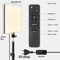 LED Fill Lamp Video Light Panel Bi-color Photography Lighting Live Stream Photo Studio Light With Stand