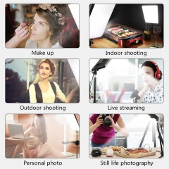LED Fill Lamp Video Light Panel Bi-color Photography Lighting Live Stream Photo Studio Light With Stand