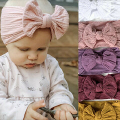 2pcs Baby Headband Bows Hairband For Girls Princess Hair Accessories Kids Cord Headwrap Infant Wide Turban Bandeau Enfant