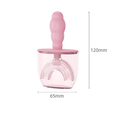 Baby Toothbrush Children Teeth Oral Care Cleaning Brush Convenient Kid Silicone Newborn U-Shaped Teethbrush with Dust Cover