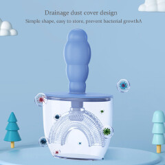 Baby Toothbrush Children Teeth Oral Care Cleaning Brush Convenient Kid Silicone Newborn U-Shaped Teethbrush with Dust Cover