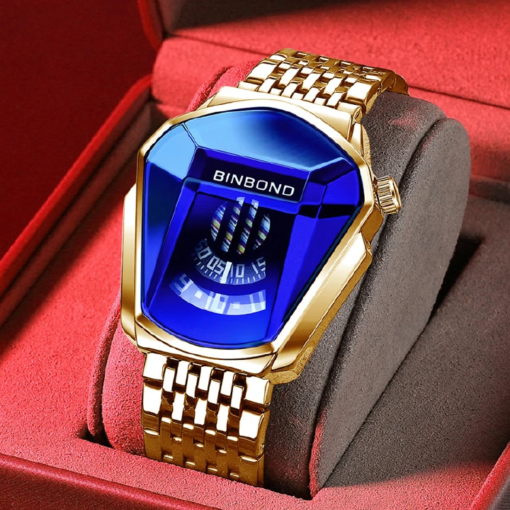 BINBOND Brand Fashion personality men's watch trend large scale watch style locomotive concept watch men's aggressive technology watch