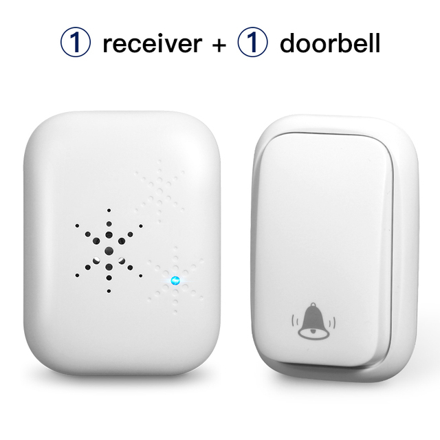 Wsdcam Doorbell Outdoor Wireless Bell Smart Ring Door Bell Chime Self-powered Button Rainproof Smart Home Security Alarm