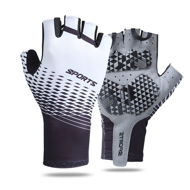 Half Finger Cycling Gloves Summer Sunscreen Breathable Sweat-absorbent Motorcycle Fishing Sports Men's Bicycle Gloves