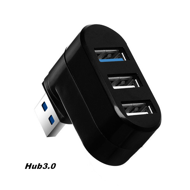 USB Hub 3.0 Adapter Rotate High Speed U Disk Reader Splitter 3 Ports USB 2.0 for Computer PC Laptop Mac Mini Accessories