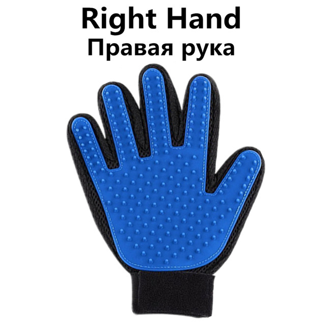 New Dog Cat Pet Combs Grooming Deshedding Brush Gloves Effective Cleaning Back Massage Animal Bathing Hair Removal