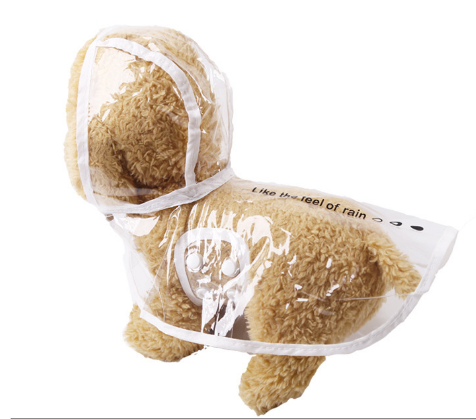 1pc Waterproof Transparent Raincoats M Dog Raincoat Spring Summer Rain Coats Dog Light Clothes Pet Accessories Puppy Rain