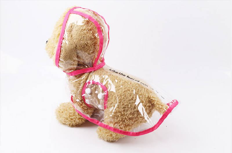 1pc Waterproof Transparent Raincoats M Dog Raincoat Spring Summer Rain Coats Dog Light Clothes Pet Accessories Puppy Rain