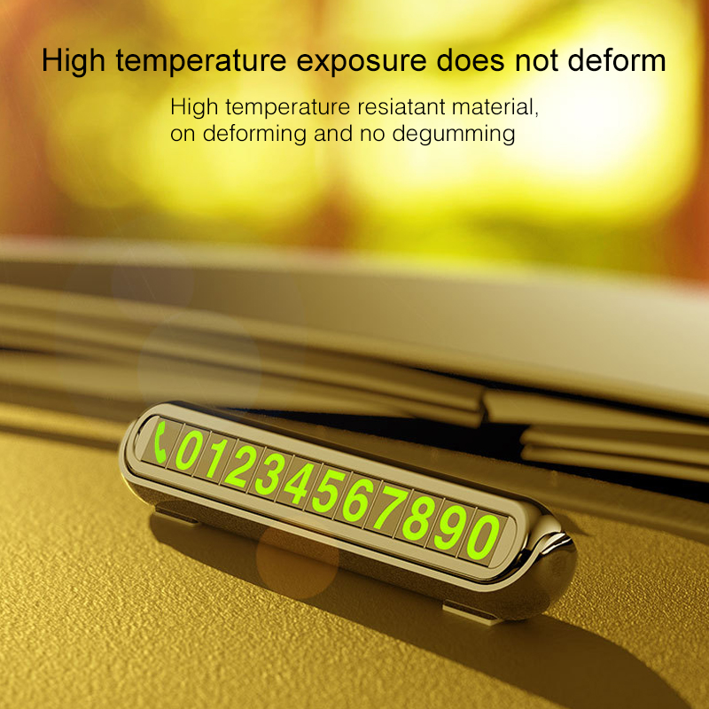 New Luminous Car Temporary Parking Card Sticker Auto Phone Number Card Plate Car Air Freshener Car Aromatherapy Accessories