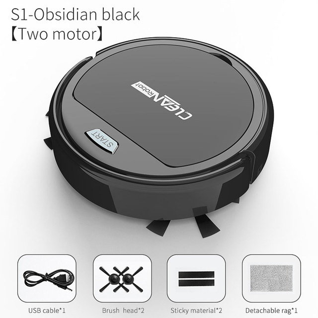 A Set Sweeping Robot Household Automatic Lazy Smart Vacuum Cleaner Usb Rechargeable Cleaning Machine Mopping Machine