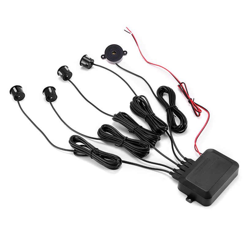 12V 22mm Car Parking Sensor Kit Universal 4 Sensors Buzzer Reverse Backup Radar Sound Alert Indicator Probe System
