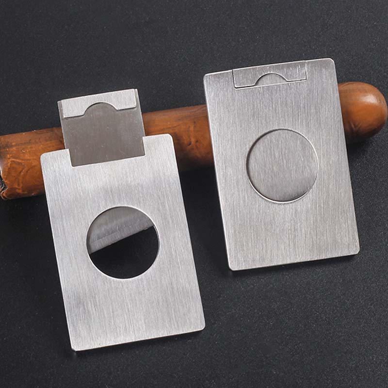 Cigar Cutter New Stainless Steel Metal Square Cutter Guillotine Cigar Scissors Gift Dining room appliances Tobacco-Related Products