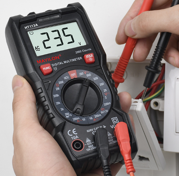 HT113A Automotive Digital Multimeter HZ Ohm Capacitance NCV LIVE Duty AC DC Voltmeter Multimetro True RMS Smart Multi Tester
