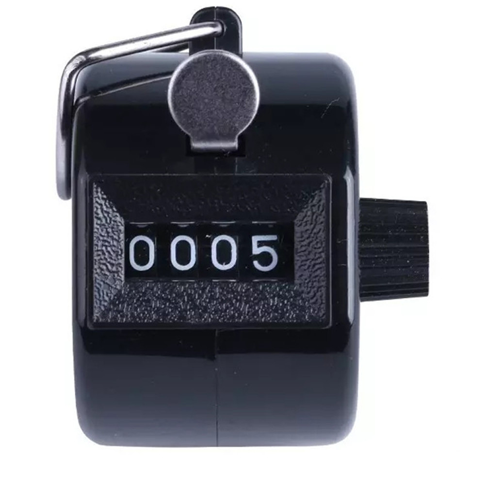 1pc Portable Durable Mini Golf Counter Counting Number 4 Digital Hand Held Tally Manual Clicker Counter Golf Chrome Sport Equipment