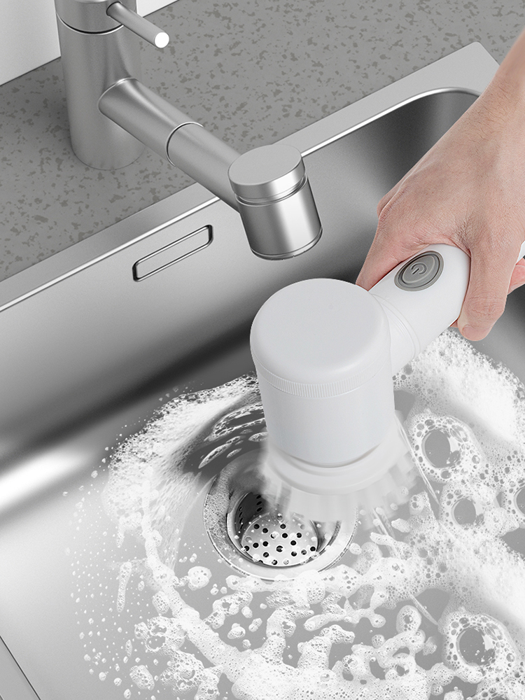 USB Charge Electric Cleaning Brush 5-in-1 Handheld Wireless Housework Kitchen Dishwashing Brush Bathtub Tile Cleaning Brush