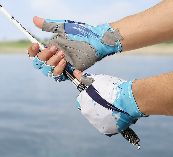 Fishing Gloves Men Women Outdoor Fishing Anti-slip UV Protection Half Finger Sports Boating Fish Equipment Angling Sailing Glove