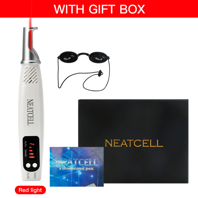 Picosecond Laser Pen Red Blue Light Therapy Tattoo Scar Mole Freckle Removal Dark Spot Remover Machine Portable Beauty Laser Pen