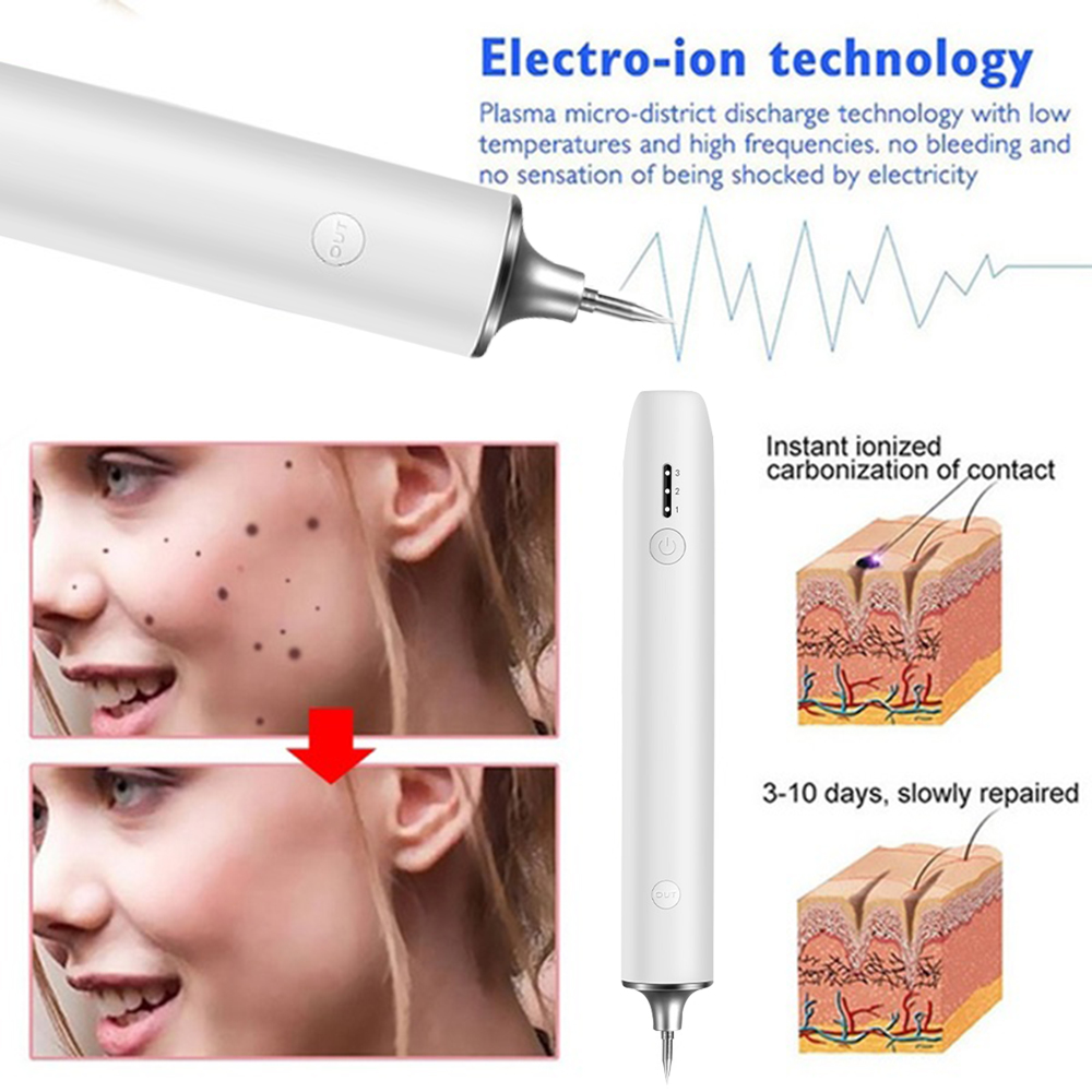 Laser Plasma Pen Freckle Mole Removal Pen Dark Spot Remover Skin Wart Tag Tattoo Remaval Tool Electric Face Care Skin Tag Remove