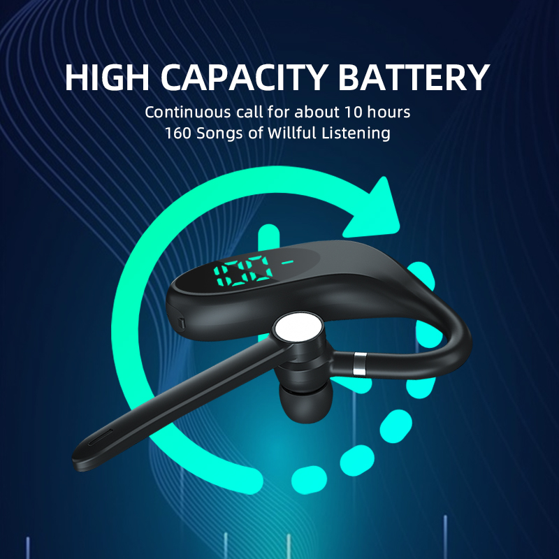 Bluetooth compatible hands-free wireless headphone noise control microphone high quality stereo surround sound frequency