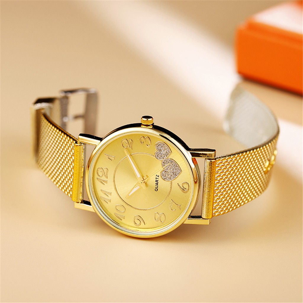 Fashion Ladies Mesh Belt Watch Wild Lady Creative Fashion Gift Ladies Clock Simple Dress Gfit Casual Women