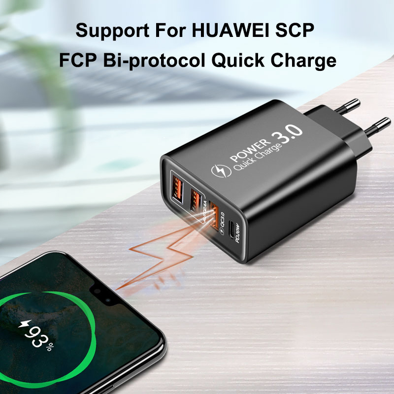 Charger for iPhone Samsung Xiaomi Fast Wall Chargers usb c power adapter 20W USB Type C Charger Quick Charge 3.0 Mobile Phone