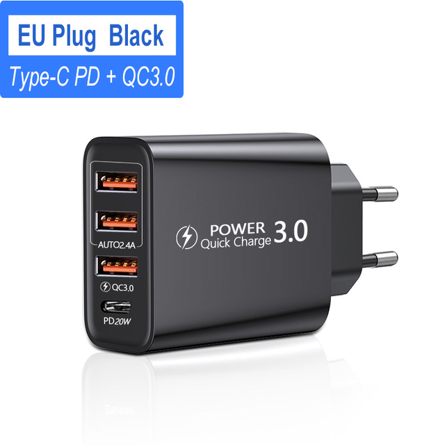 Charger for iPhone Samsung Xiaomi Fast Wall Chargers usb c power adapter 20W USB Type C Charger Quick Charge 3.0 Mobile Phone