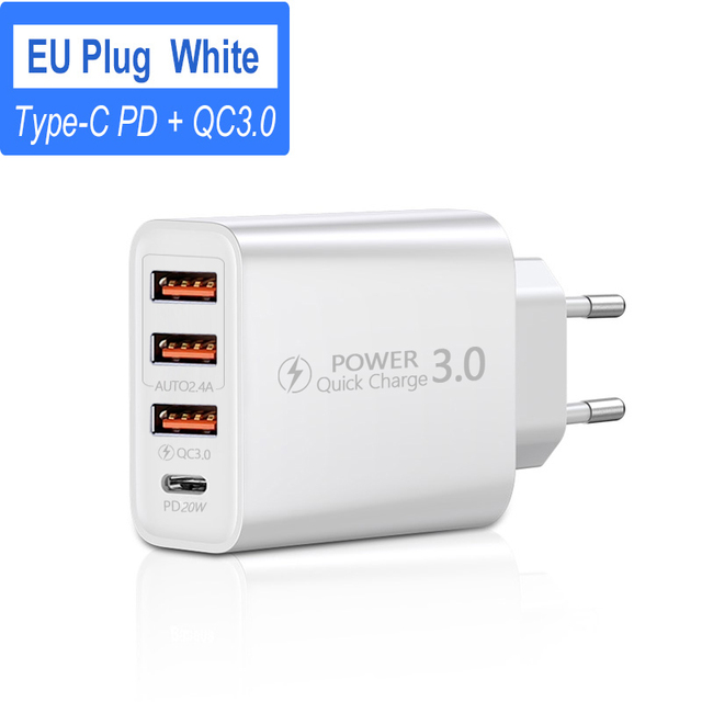 Charger for iPhone Samsung Xiaomi Fast Wall Chargers usb c power adapter 20W USB Type C Charger Quick Charge 3.0 Mobile Phone