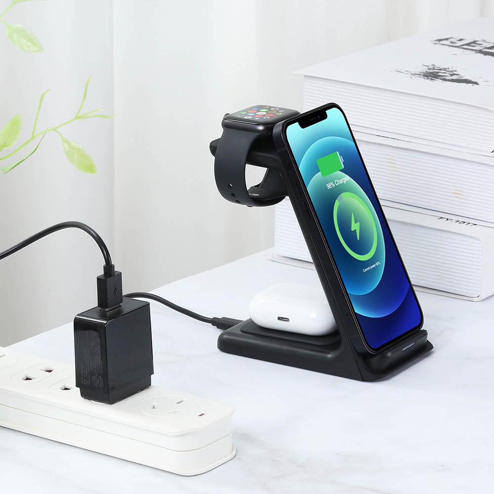 Fast Charging Dock Station for Airpods Pro IWatch 6 20W Wireless Charger Stand For IPhone 12 11 XS XR X 8 Apple Watch 3 In 1 Qi
