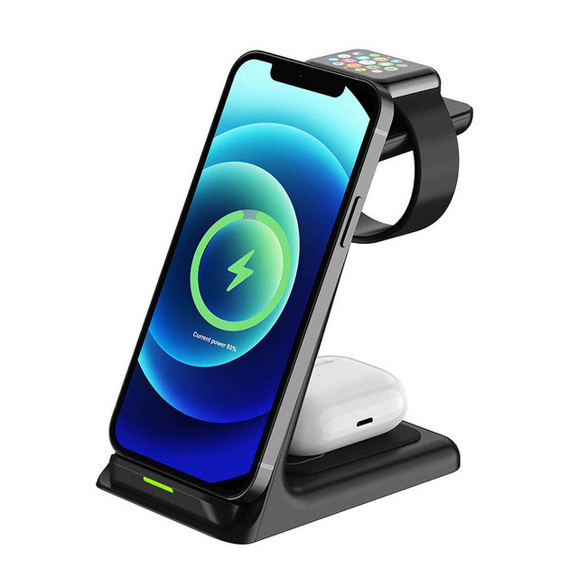 Fast Charging Dock Station for Airpods Pro IWatch 6 20W Wireless Charger Stand For IPhone 12 11 XS XR X 8 Apple Watch 3 In 1 Qi
