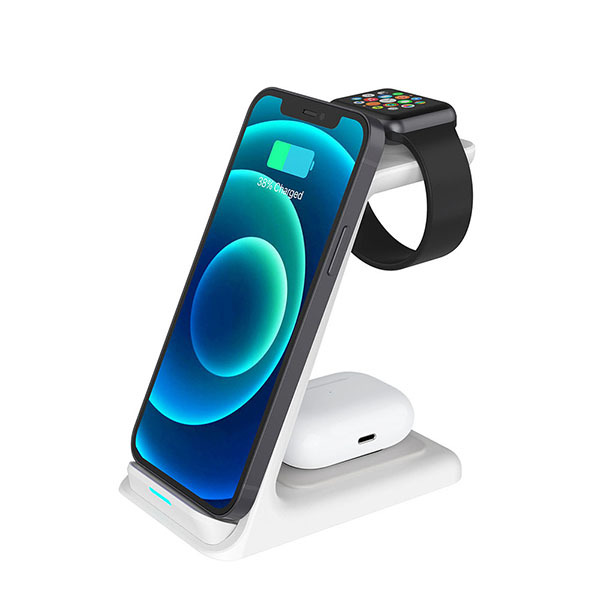 Fast Charging Dock Station for Airpods Pro IWatch 6 20W Wireless Charger Stand For IPhone 12 11 XS XR X 8 Apple Watch 3 In 1 Qi