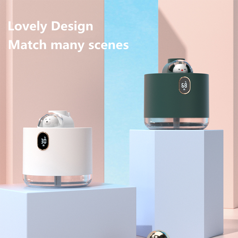 Lovely Pet Air Humidifier Chargeable Mist Maker Fogger LED Light Humidificador for Home Ultrasonic Aroma Diffuser