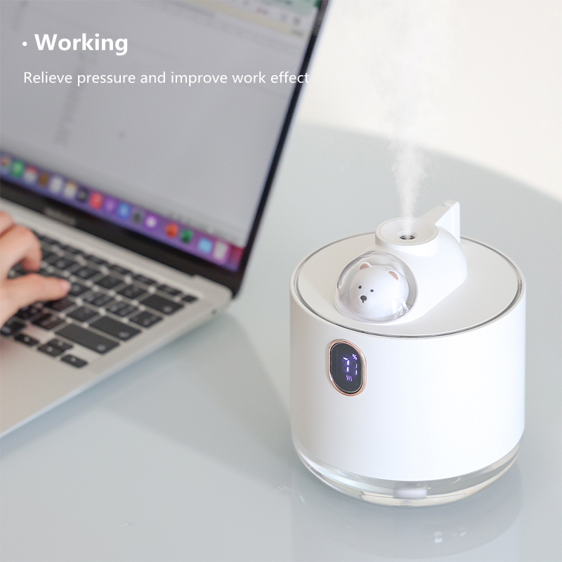 Lovely Pet Air Humidifier Chargeable Mist Maker Fogger LED Light Humidificador for Home Ultrasonic Aroma Diffuser