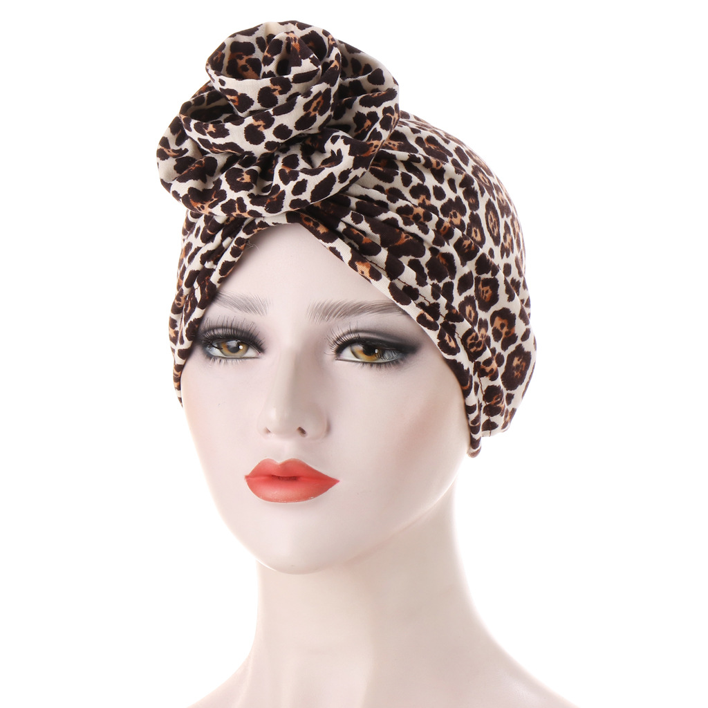 Muslim flower cloth forehead flower flower cloth headscarf hat fashion street shooting decorative small hat