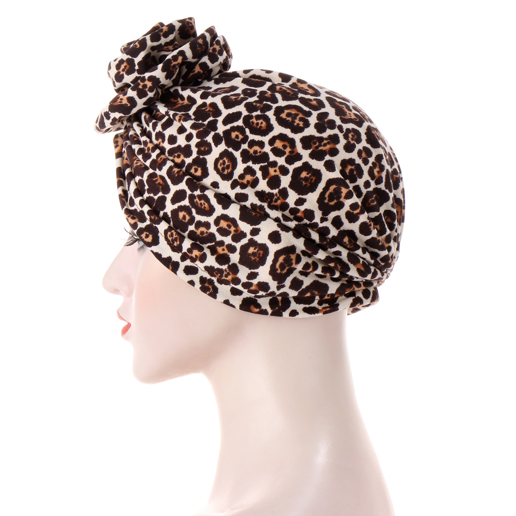 Muslim flower cloth forehead flower flower cloth headscarf hat fashion street shooting decorative small hat