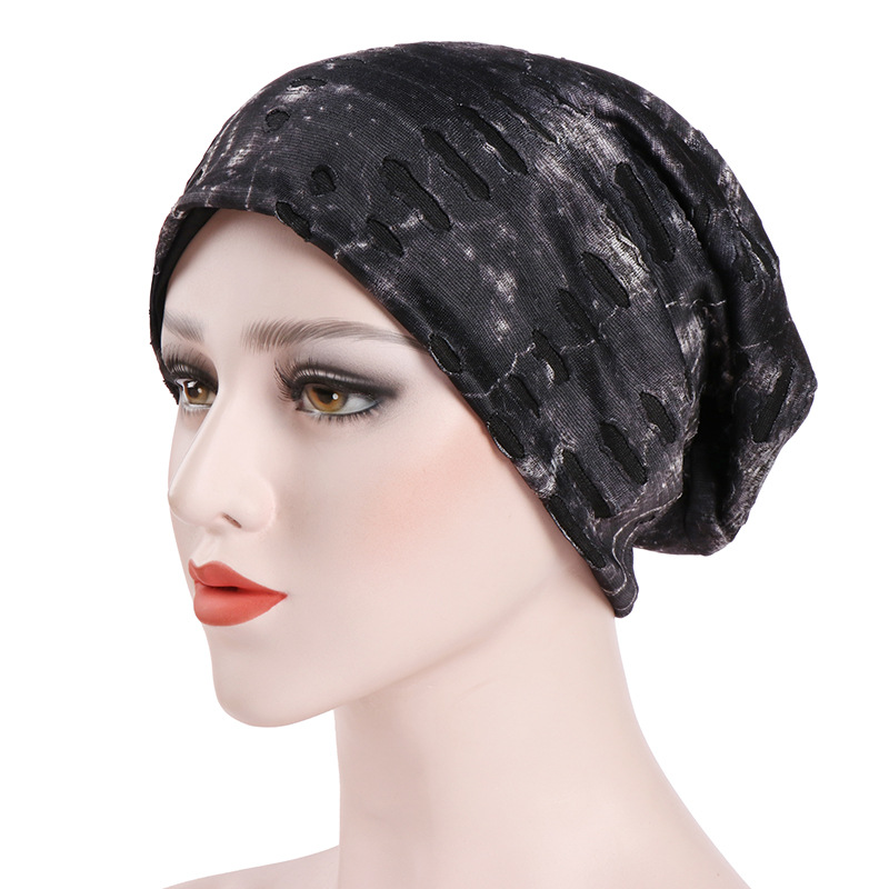 Muslim pleated tide hat hip-hop hip-hop jumper knitted autumn and winter pile hat