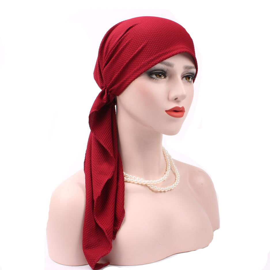 Muslim European and American curved solid color hat Muslim Baotou cap pullover cap