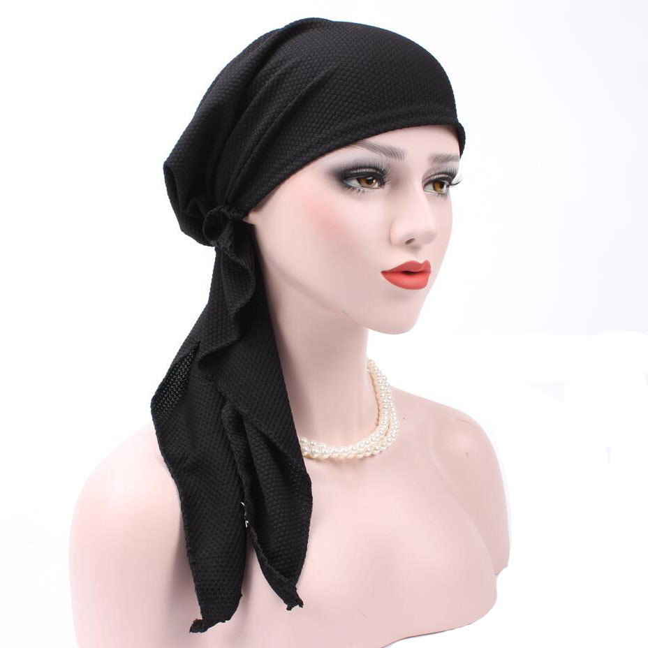 Muslim European and American curved solid color hat Muslim Baotou cap pullover cap