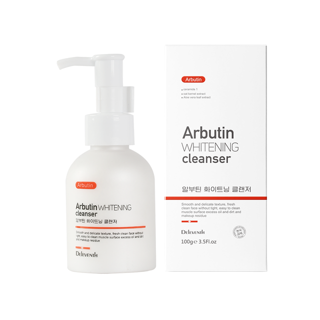 Arbutin Whitening Cleanser Amino Acid Foam Face Cleanser Fade Dark Spots Even Skin Tone Moisturizing Improve Dullness Skin Care