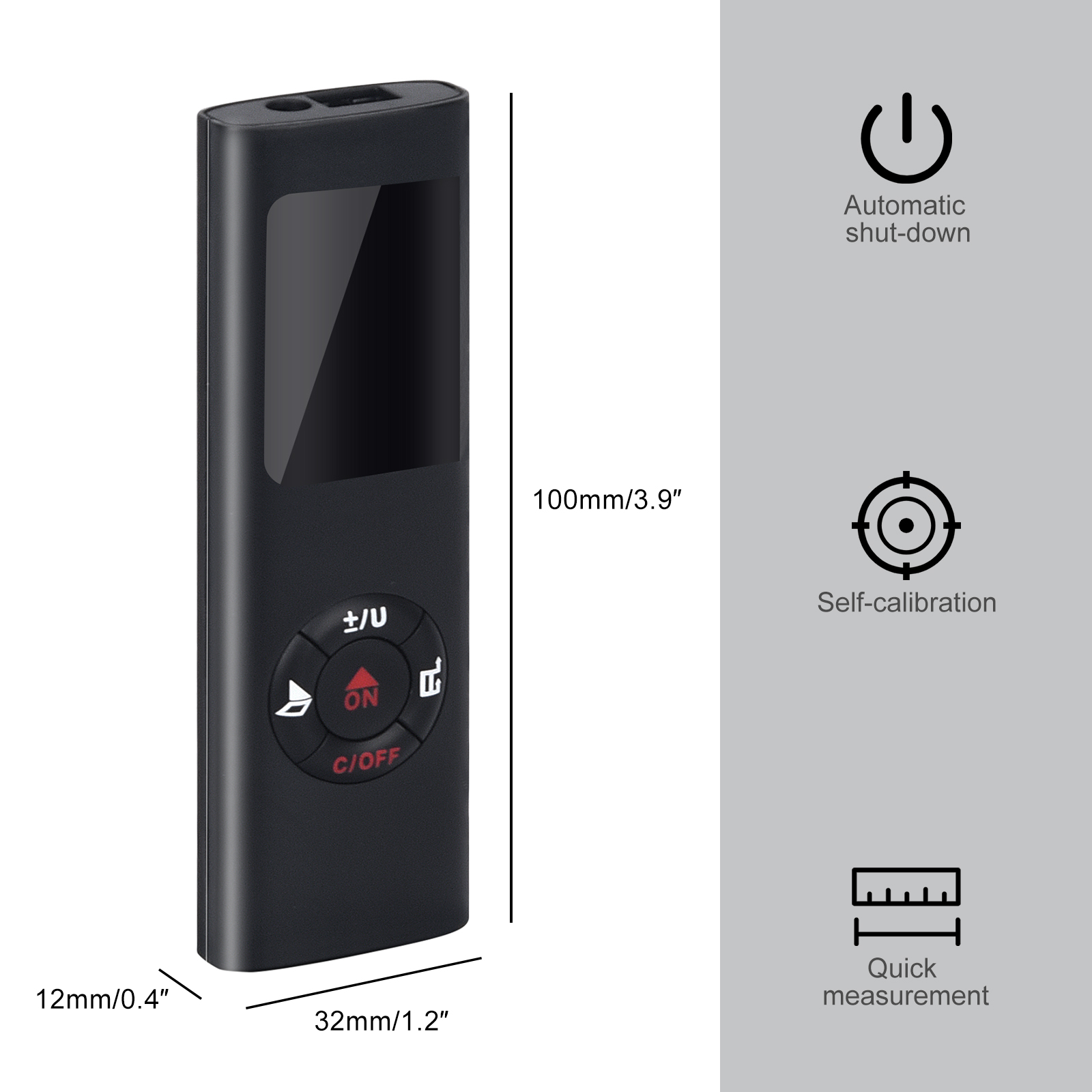 Laser range finder USB charging 40m Digital Distance Area tape measure rangefinder laser Digital Laser Distance Meter