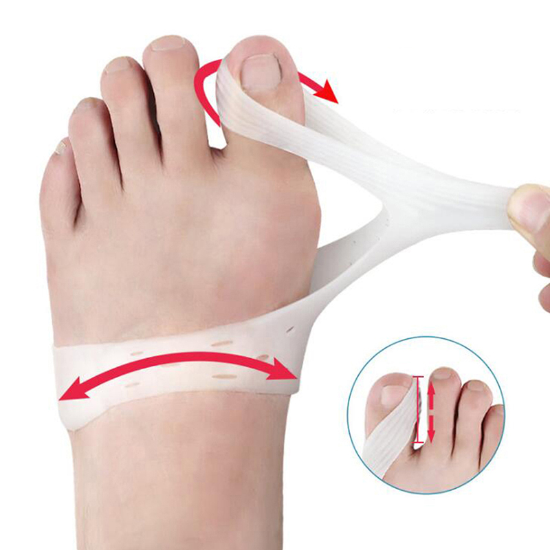 1Pair Braces Silicone Big Bone Orthopedic Bunion Correction Hallux Valgus Corrector Braces Toes Separator Foot Care Tool
