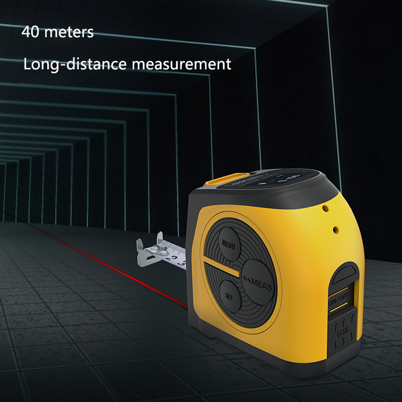 2 In1 Rangefinder Laser Distance Meter Laser Tape Measure Intelligent Reel Mode Electronic Digital Display Measuring Tools